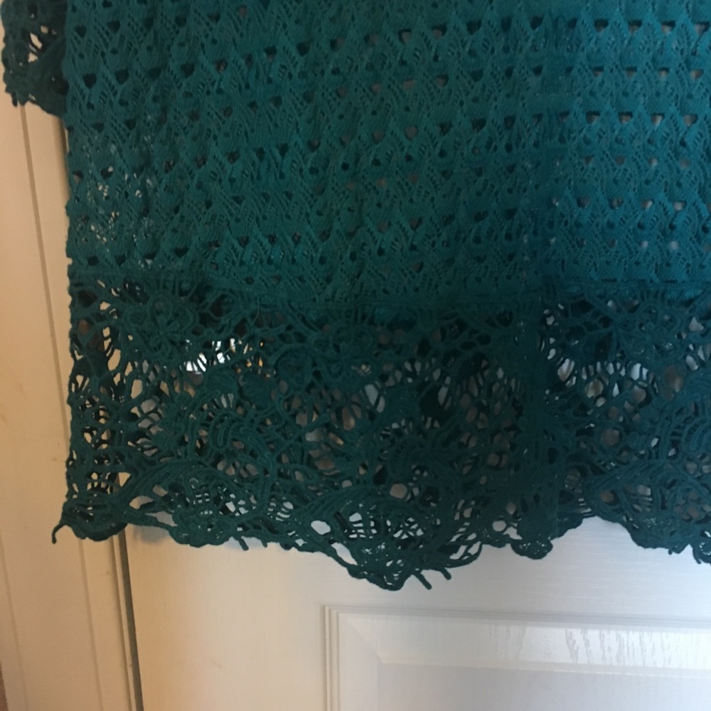 Dark teal crocheted tunic - Picture 3 of 7